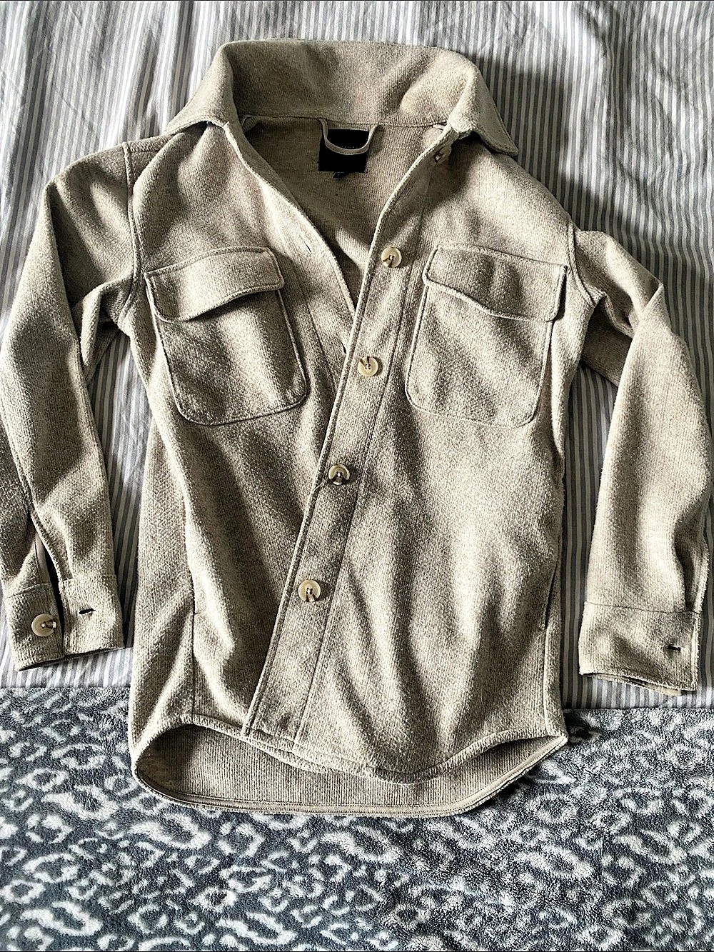 Dynamite Utility Shirt Jacket Cream Size XS Like New